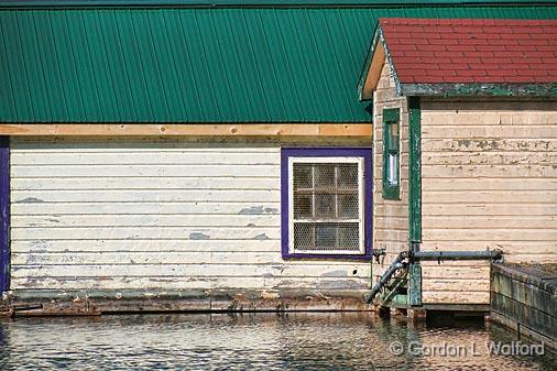Canal Boathouses_15179.jpg - Photographed at the Rideau Canal in Chaffeys Locks, Ontario, Canada.